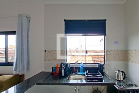 Cozinha de casa de condomínio para alugar com 2 quartos, 50m² em Vila Caiçara, Praia Grande