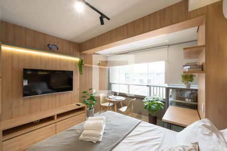 Sala/Quarto de kitnet/studio para alugar com 1 quarto, 24m² em Vila Clementino, São Paulo