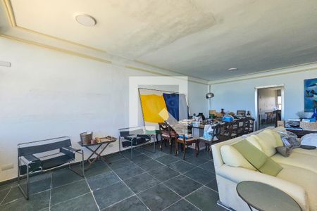 Sala de apartamento para alugar com 4 quartos, 285m² em Morro do Maluf, Guarujá