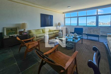 Sala de apartamento para alugar com 4 quartos, 285m² em Morro do Maluf, Guarujá