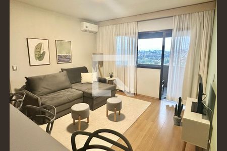 Sala de apartamento à venda com 1 quarto, 53m² em Alphaville Industrial, Barueri