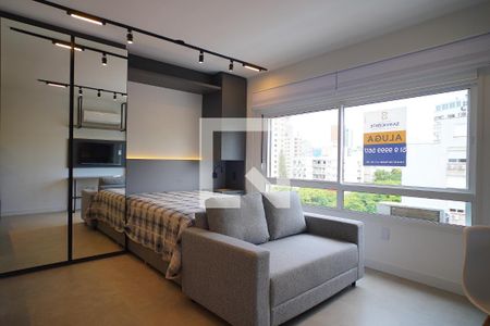Sala_Quarto de kitnet/studio para alugar com 1 quarto, 83m² em Moinhos de Vento, Porto Alegre