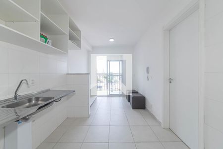 Sala - Cozinha Integrada de apartamento para alugar com 1 quarto, 47m² em Jardim Caravelas, São Paulo
