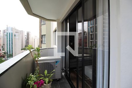 Varanda da Sala de apartamento para alugar com 3 quartos, 130m² em Moema, São Paulo