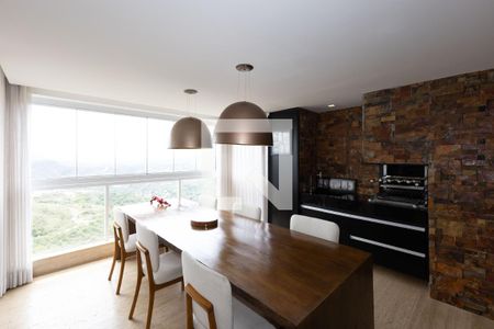 Sala Gourmet de apartamento à venda com 3 quartos, 220m² em Vila Castela, Nova Lima