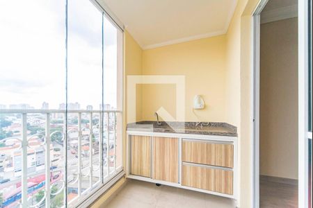 Varanda da Sala de apartamento à venda com 3 quartos, 73m² em Vila Helena, Santo André