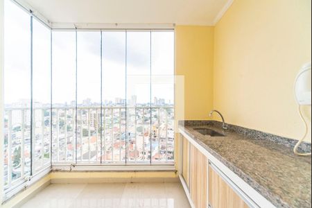 Varanda da Sala de apartamento à venda com 3 quartos, 73m² em Vila Helena, Santo André