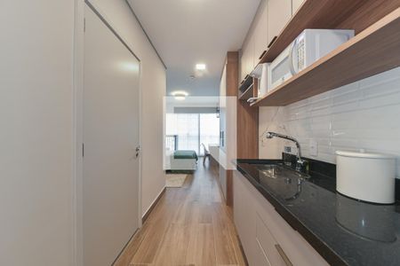 Cozinha de kitnet/studio para alugar com 1 quarto, 34m² em Santo Amaro, São Paulo
