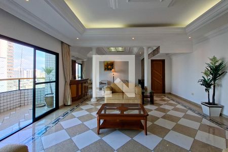 Sala de estar de apartamento para alugar com 4 quartos, 319m² em Cidade Ocian, Praia Grande