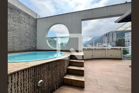 Cobertura - piscina com vista para o Cristo Redentor de apartamento para alugar com 3 quartos, 170m² em Humaitá, Rio de Janeiro