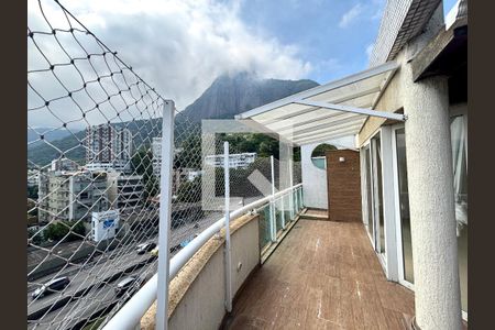 Cobertura - vista para o Cristo Redentor de apartamento para alugar com 3 quartos, 170m² em Humaitá, Rio de Janeiro