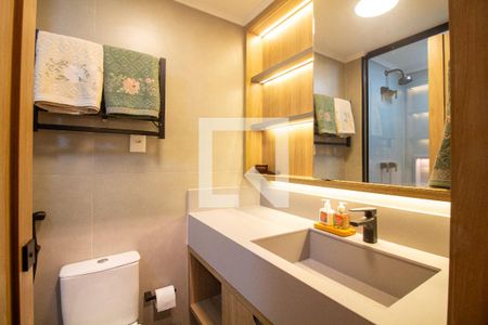 Banheiro de kitnet/studio à venda com 1 quarto, 31m² em Jardim das Acacias, São Paulo