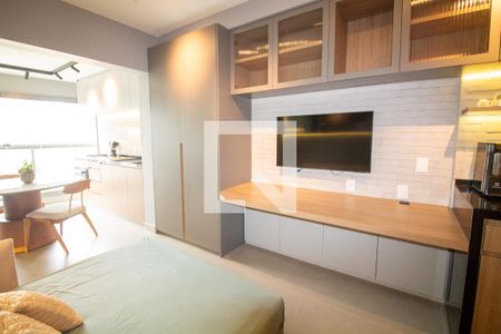 Sala / Quarto - Studio de kitnet/studio à venda com 1 quarto, 31m² em Jardim das Acacias, São Paulo