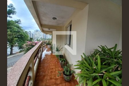 Varanda da Sala de apartamento para alugar com 3 quartos, 171m² em Ilha Porchat, São Vicente