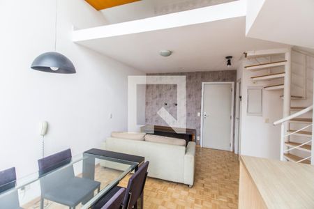 Sala de apartamento para alugar com 1 quarto, 55m² em A Industrial, Barueri