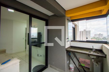 Varanda da sala de apartamento à venda com 2 quartos, 40m² em Jardim Cristiane, Santo André