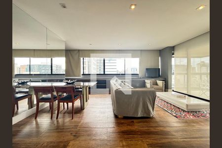 Sala de apartamento para alugar com 1 quarto, 89m² em Vila Olímpia, São Paulo