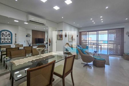Sala de apartamento para alugar com 3 quartos, 106m² em Jardim Belmar, Guarujá