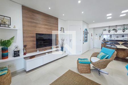 Sala de apartamento para alugar com 3 quartos, 106m² em Jardim Belmar, Guarujá