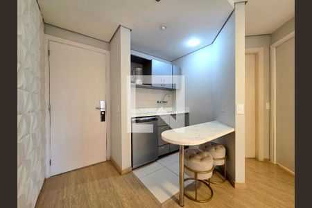 Cozinha de apartamento à venda com 1 quarto, 29m² em Indianópolis, São Paulo