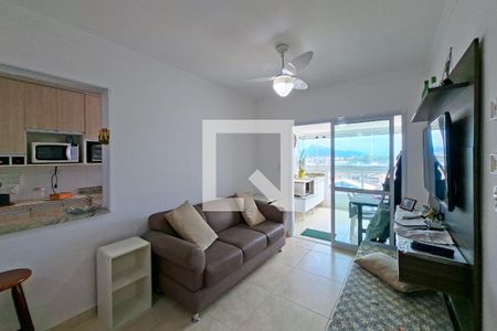 Sala de apartamento para alugar com 1 quarto, 80m² em Balneario Flórida, Praia Grande