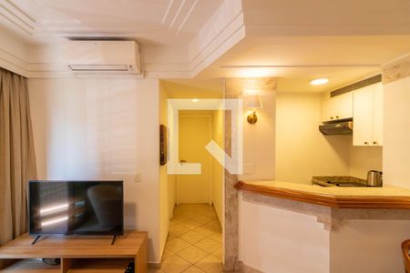 Sala de apartamento à venda com 1 quarto, 43m² em Jardim Paulistano, São Paulo