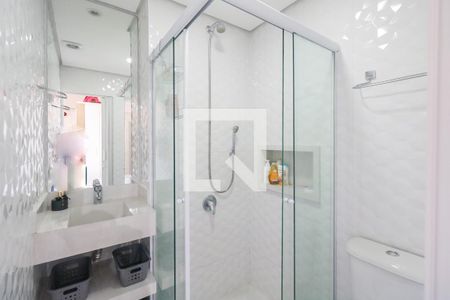 Banheiro de kitnet/studio para alugar com 1 quarto, 18m² em Santa Paula, São Caetano do Sul