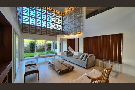 Sala de casa de condomínio para alugar com 4 quartos, 389m² em Swiss Park, Campinas