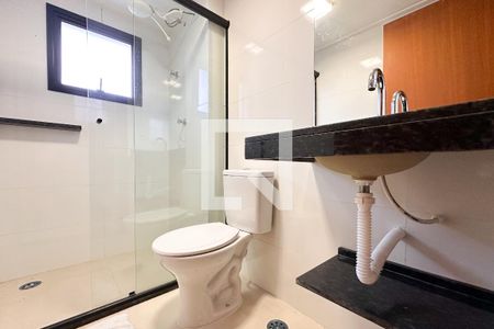 Banheiro Social de apartamento para alugar com 1 quarto, 39m² em Vila Alvinopolis, São Bernardo do Campo