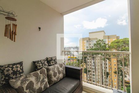Varanda da Sala de apartamento à venda com 3 quartos, 75m² em Parque São Lucas, São Paulo