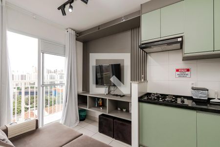 Sala/Cozinha de apartamento para alugar com 1 quarto, 28m² em Vila das Belezas, São Paulo