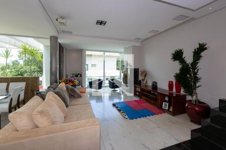 Sala com Lareira de casa de condomínio à venda com 3 quartos, 348m² em Vila do Ouro, Nova Lima