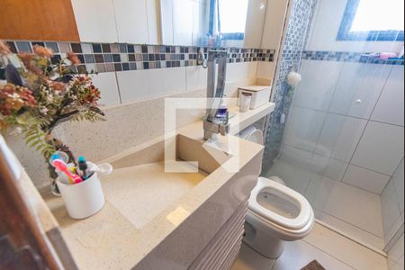 Banheiro de apartamento à venda com 2 quartos, 67m² em Parque Sao Vicente, Santo André