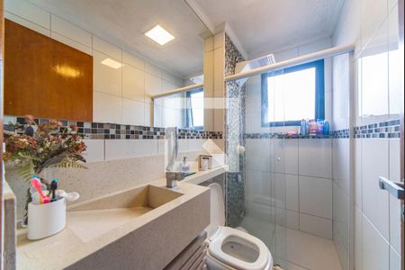 Banheiro de apartamento à venda com 2 quartos, 67m² em Parque Sao Vicente, Santo André