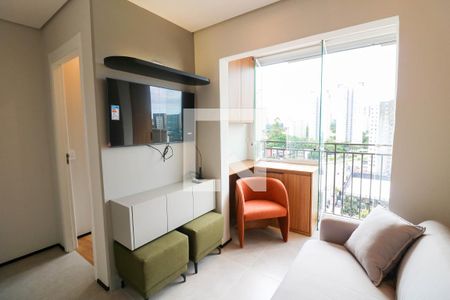 Sala / Cozinha de apartamento à venda com 2 quartos, 45m² em Jardim Caravelas, São Paulo