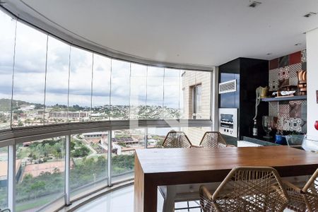 Varanda da Sala de apartamento à venda com 3 quartos, 165m² em Alphaville Nova Lima, Nova Lima