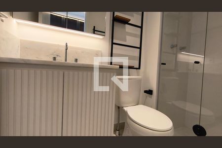 Banheiro de kitnet/studio à venda com 1 quarto, 24m² em Chácara Klabin, São Paulo