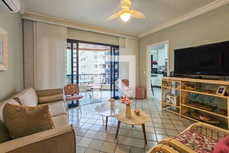 Sala de apartamento para alugar com 2 quartos, 110m² em Balneario Guarujá, Guarujá