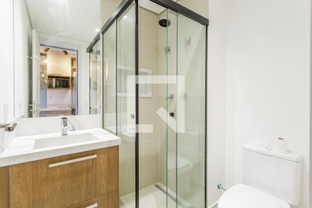 Banheiro de kitnet/studio para alugar com 1 quarto, 26m² em Planalto Paulista, São Paulo