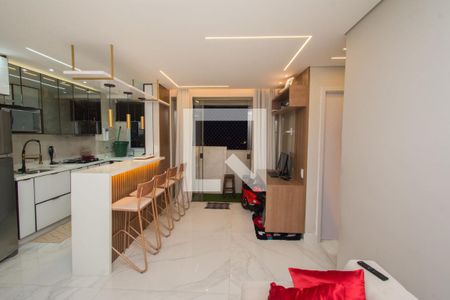 Sala de apartamento à venda com 2 quartos, 46m² em Jk, Contagem