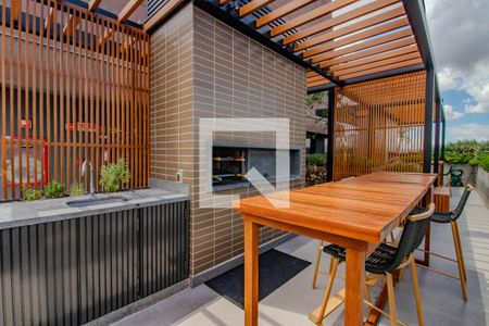 Área comum - Churrasqueira de kitnet/studio à venda com 1 quarto, 25m² em Boa Vista, Porto Alegre