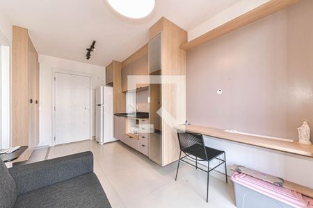 Sala - Cozinha Integrada de apartamento à venda com 1 quarto, 26m² em Campo Belo, São Paulo