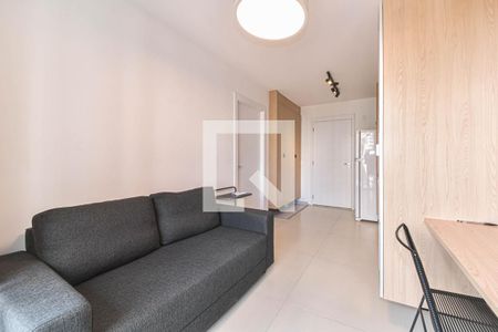 Sala - Cozinha Integrada de apartamento à venda com 1 quarto, 26m² em Campo Belo, São Paulo