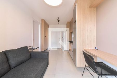Sala - Cozinha Integrada de apartamento à venda com 1 quarto, 26m² em Campo Belo, São Paulo