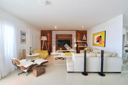 Sala de apartamento para alugar com 4 quartos, 220m² em Jardim Tejereba, Guarujá