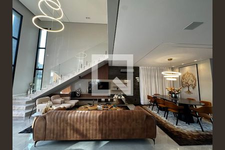 Sala de casa de condomínio para alugar com 3 quartos, 420m² em Loteamento Residencial Arborais, Campinas