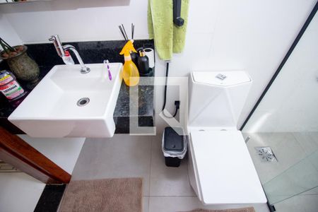 Banheiro da Suíte de casa à venda com 3 quartos, 90m² em Tropical, Contagem