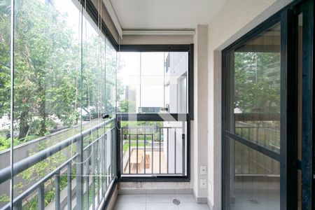 Varanda da Sala de kitnet/studio à venda com 1 quarto, 44m² em Mirandópolis, São Paulo