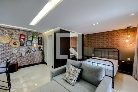 Sala de kitnet/studio para alugar com 1 quarto, 55m² em Jardim Analia Franco, São Paulo