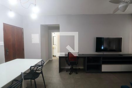 Sala de apartamento para alugar com 1 quarto, 40m² em Jardim Tejereba, Guarujá